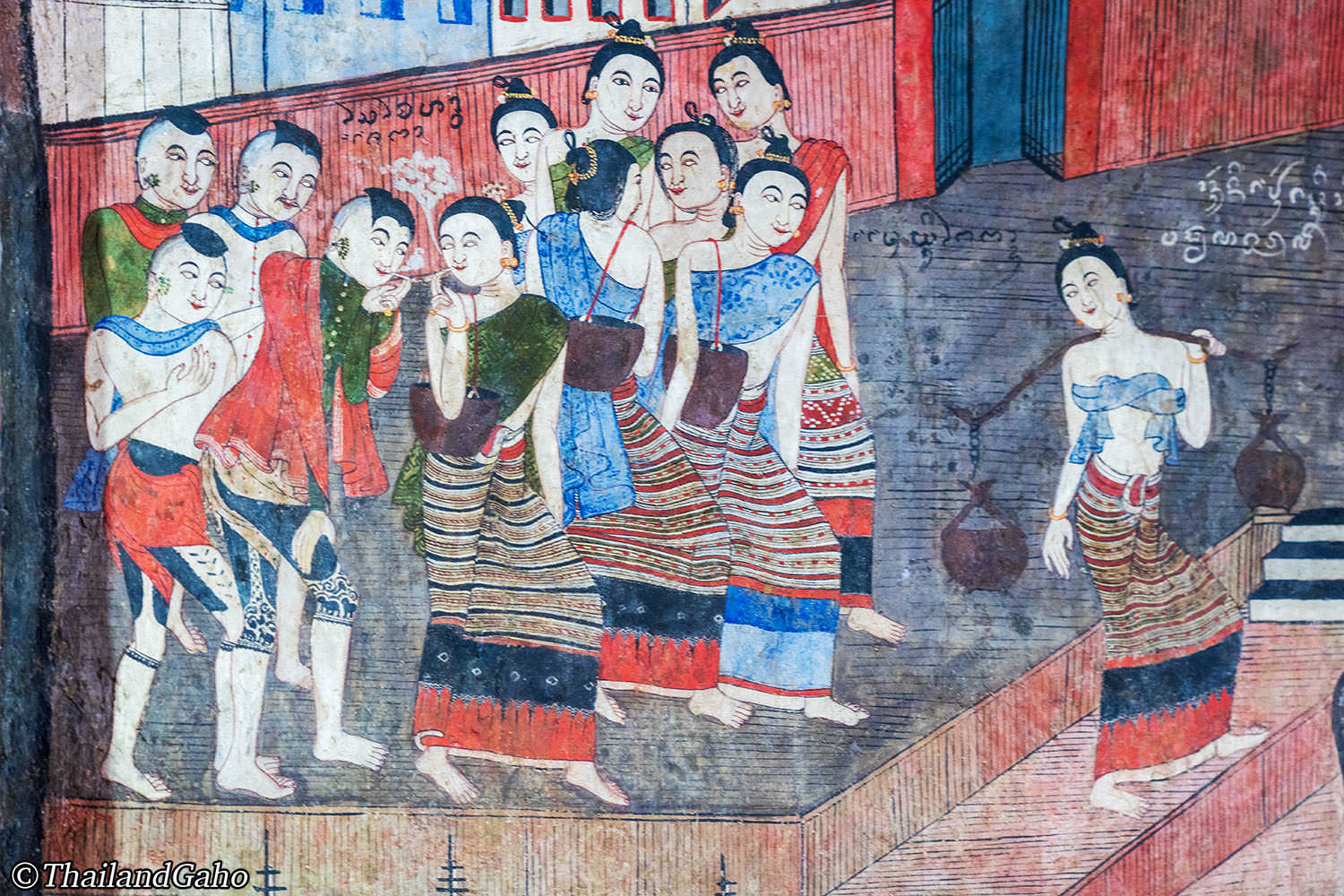 タイ アユタヤ時代（18世紀頃）の古い絵画 タイ アユタヤ時代（18世紀頃）の古い絵画
